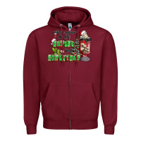 Burgundy when your  dead insıde but is christmas Zipper Hoodie - CowhideDigitalArt