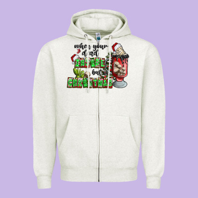 When Your  Dead Insıde But Is Christmas Zipper Hoodie Designed By Cowhidedigitalart