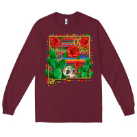 Burgundy new mexico map Long Sleeve Tee - Zillion Design Studio