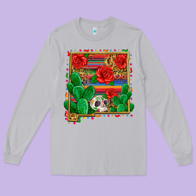 New Mexico Map Long Sleeve Tee Designed By Zillion Design Studio