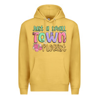 Antique Gold just a small town florist Premium Hoodie - MaliasSmallBusiness