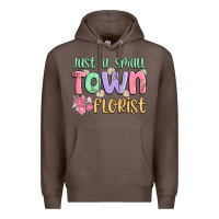 Coffee just a small town florist Premium Hoodie - MaliasSmallBusiness