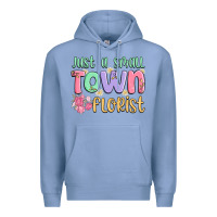 Colony Blue just a small town florist Premium Hoodie - MaliasSmallBusiness