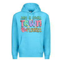 Ocean Blue just a small town florist Premium Hoodie - MaliasSmallBusiness