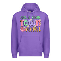 Purple just a small town florist Premium Hoodie - MaliasSmallBusiness