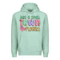 Seafoam just a small town florist Premium Hoodie - MaliasSmallBusiness