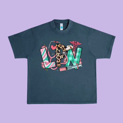 Floral Lpn Licensed Practical Nurse Urban Heavy Tee Designed By Ranaportraitstore