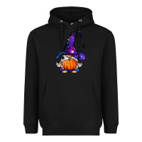 Black witch gnome with pumpkin Heavyweight Hoodie - BundleAndBundleShop
