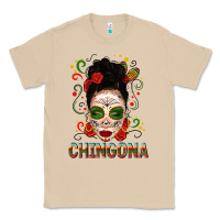 Mushroom Mexicana Skull Girl Messy Bun Classic Tee - texasbilliewilder