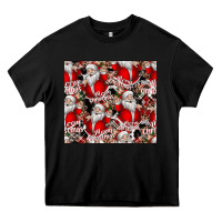 Black Merry Christmas Heavy Core Tee - CowhideDigitalArt