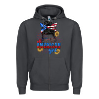 Smoke All American girl 4th of July Zipper Hoodie - CowGirlArtShop