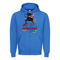 True Royal All American girl 4th of July Zipper Hoodie - CowGirlArtShop