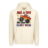 Sandshell just a boy who loves monster trucks Premium Hoodie - MaliasSmallBusiness