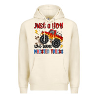 Tofu just a boy who loves monster trucks Premium Hoodie - MaliasSmallBusiness