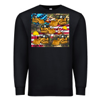 Black bulldozer camouflage american flag Premium Sweatshirt - Artiststas