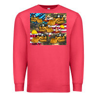 Cardinal bulldozer camouflage american flag Premium Sweatshirt - Artiststas