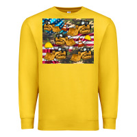 Lemon bulldozer camouflage american flag Premium Sweatshirt - Artiststas