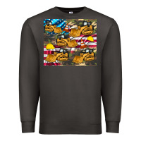 Smoke bulldozer camouflage american flag Premium Sweatshirt - Artiststas