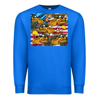 True Royal bulldozer camouflage american flag Premium Sweatshirt - Artiststas