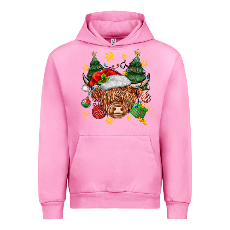 Christmas Highland Cow Urban Hoodie by MaliasSmallBusiness | Teevron
