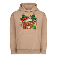 Pigment Burro Christmas highland cow Urban Hoodie - MaliasSmallBusiness