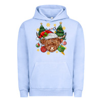 Pigment Grape Ice Christmas highland cow Urban Hoodie - MaliasSmallBusiness