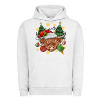 Pigment Lunar Rock Christmas highland cow Urban Hoodie - MaliasSmallBusiness