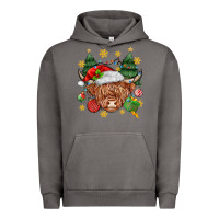 Pigment Tornado Christmas highland cow Urban Hoodie - MaliasSmallBusiness