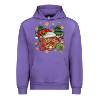 Tulip Christmas highland cow Urban Hoodie - MaliasSmallBusiness