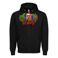 Black Christmas grampy claus Zipper Hoodie - FaDigitalArtStudio