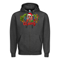 Charcoal Heather Christmas grampy claus Zipper Hoodie - FaDigitalArtStudio