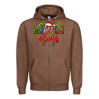 Chestnut Christmas grampy claus Zipper Hoodie - FaDigitalArtStudio
