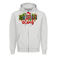 Dove Grey Christmas grampy claus Zipper Hoodie - FaDigitalArtStudio