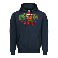 Navy Christmas grampy claus Zipper Hoodie - FaDigitalArtStudio
