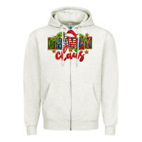 Oatmeal Heather Christmas grampy claus Zipper Hoodie - FaDigitalArtStudio
