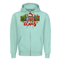 Seafoam Christmas grampy claus Zipper Hoodie - FaDigitalArtStudio