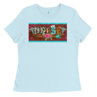 Baby Blue western nurse with medical  symbol caduceus and arrow license plate te Ladies Tee - BarkalooDesign