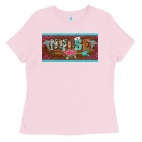 Bubblegum Pink western nurse with medical  symbol caduceus and arrow license plate te Ladies Tee - BarkalooDesign
