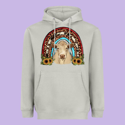 Charolais  Rainbow Heavyweight Hoodie Designed By Jahusdesignshop