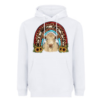 White charolais  rainbow Heavyweight Hoodie - JahusDesignShop