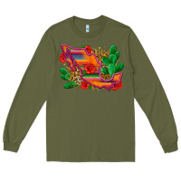 Army Green mexico map Long Sleeve Tee - Zillion Design Studio