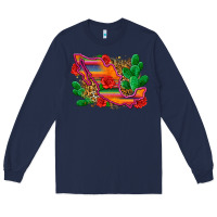 Navy mexico map Long Sleeve Tee - Zillion Design Studio