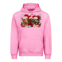 Fuchsia Pink christmas horses Urban Hoodie - MaliasSmallBusiness
