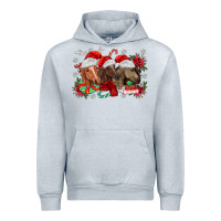 Heather Grey christmas horses Urban Hoodie - MaliasSmallBusiness