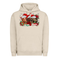 Pigment French Oak christmas horses Urban Hoodie - MaliasSmallBusiness