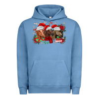 Pigment Pebble Blue christmas horses Urban Hoodie - MaliasSmallBusiness