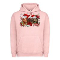 Pigment Salmon christmas horses Urban Hoodie - MaliasSmallBusiness