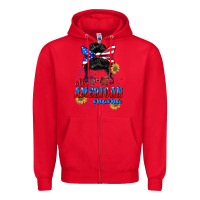 Red All American Mama 4th of July Zipper Hoodie - CowGirlArtShop