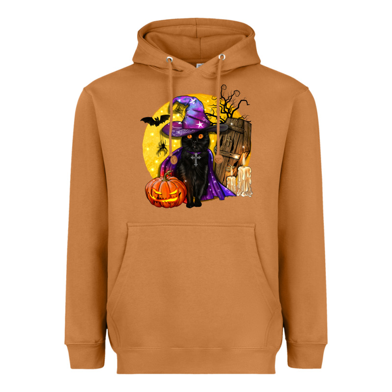 Black Witch Cat Coffin And Moon Heavyweight Hoodie by BundleAndBundleShop | Teevron