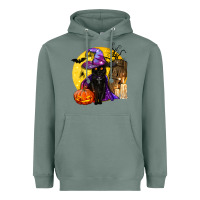 Sage black witch cat coffin and moon Heavyweight Hoodie - BundleAndBundleShop